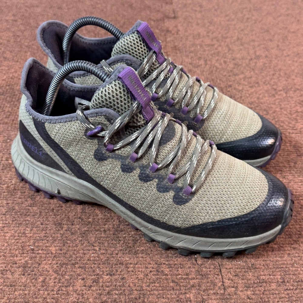 Merrell Antora 2 Trail Running Shoes Womens 9 Sage Green Purple Hiking J033640